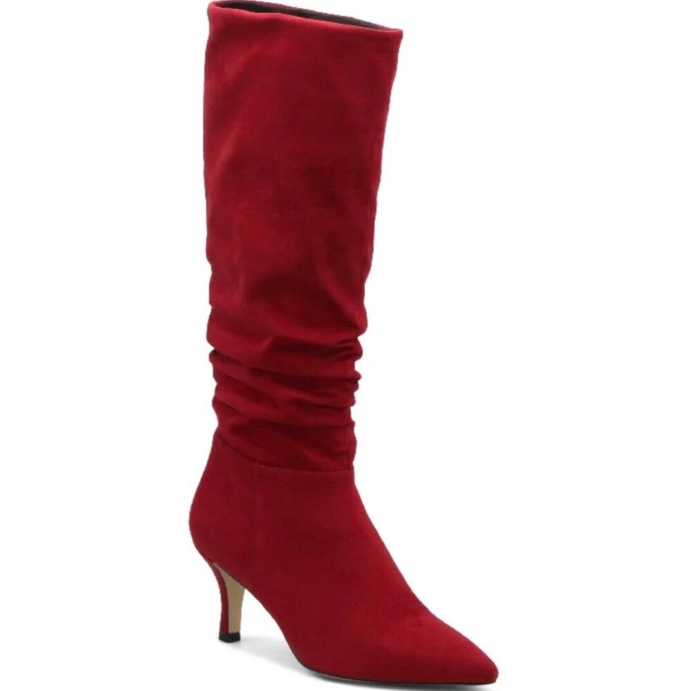 Charles David Alphie Lipstick Red Pointed-Toe Stiletto Boots Size 7.5 New